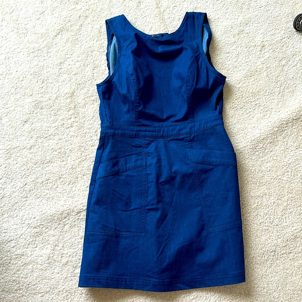 Lush dress- navy blue with pockets